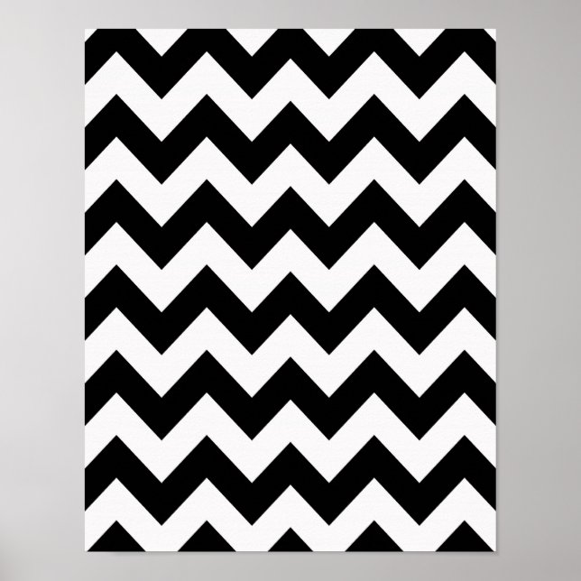 Póster Black Bold Chevron (Frente)