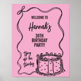 Póster Black Bow atando su Rótulo de los 20 años