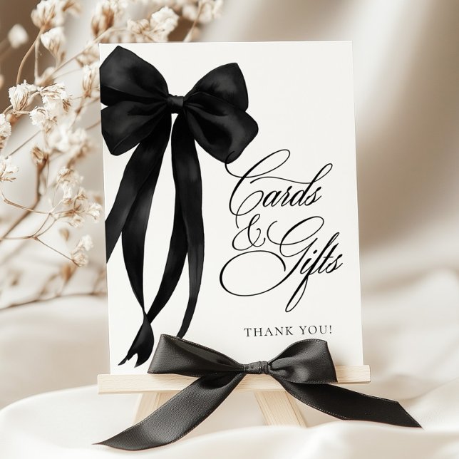 Póster Black Bow Cards & Gifts Table Sign Poster (Subido por el creador)