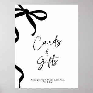 Póster Black Bow está atando la ducha nupcial