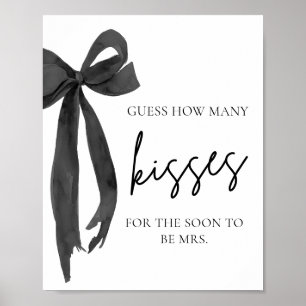 Póster Black Bow moderno adivina cuántos Kiss juegan