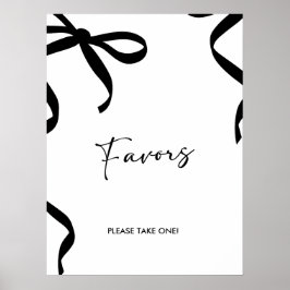 Póster Black Bow She's Tying the Knot Bridal Shower