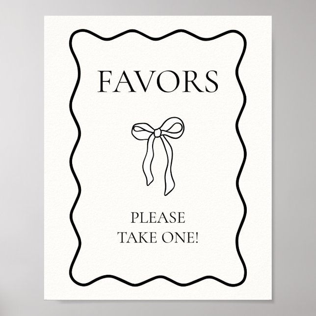 Póster Black Bow Shes Tying the Knot Bridal Shower Favor (Frente)