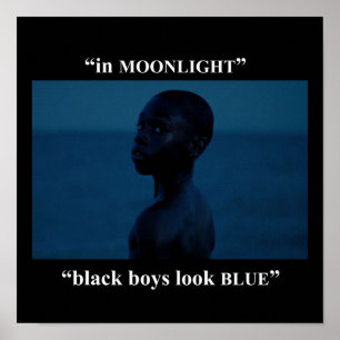 Póster black boys look blue