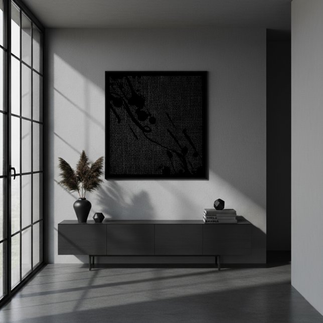 Póster Black Burlap Modern Abstract Paint (Subido por el creador)