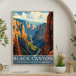 Póster Black Canyon National Park  – Colorado Scenic