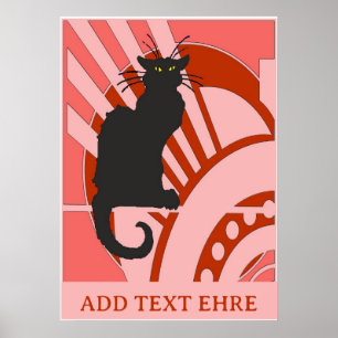 Póster Black Cat Art Deco
