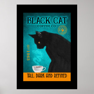 Póster Black Cat Coffee Company Canvas