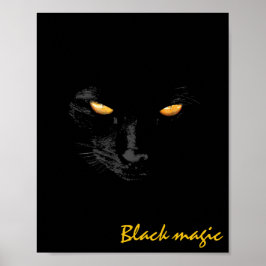 Póster Black Cat Magic personalizable divertido