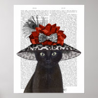 Black Cat with Fabulous Hat