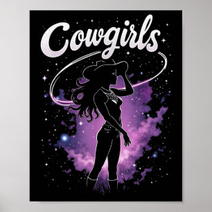 Póster Black Cowgirl Rodeo occidental Melanin Black Histo
