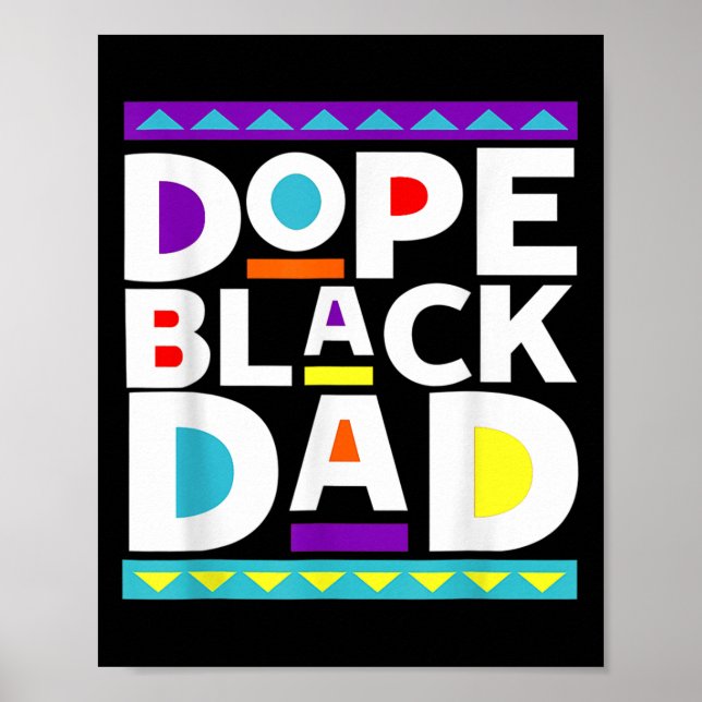 Póster Black Dad New Dad Fathers Day Gift African America (Frente)