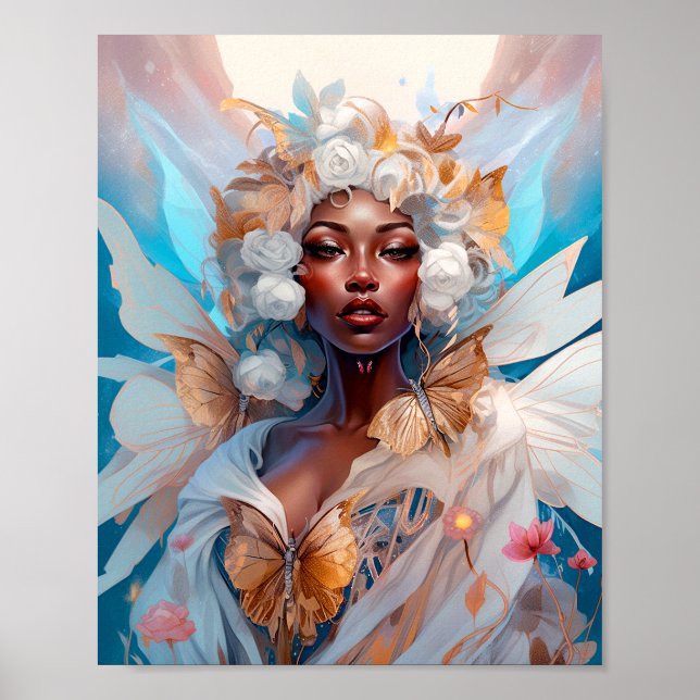 Póster Black Fairy Queen Fantasy Art (Frente)