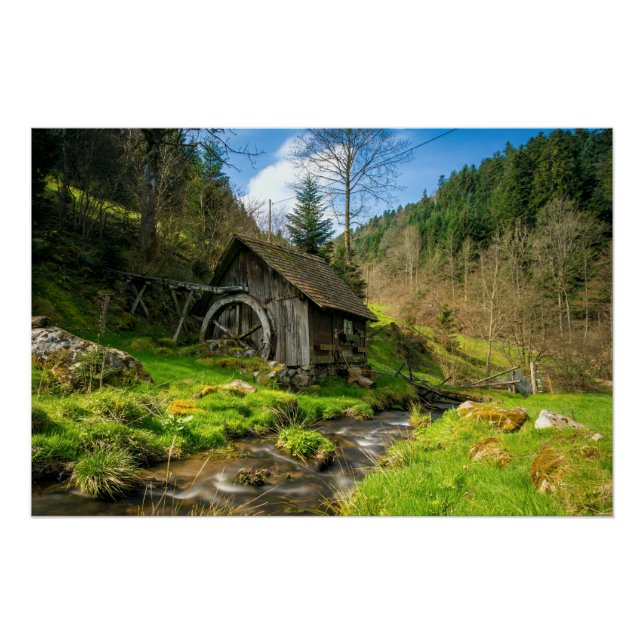 Póster Black Forest Grist Mill Alemania (Anverso)