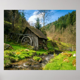 Póster Black Forest Grist Mill Alemania
