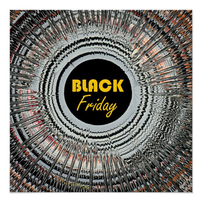 Póster Black Friday advert with original spin art (Anverso)