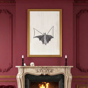 Póster Black Gothic Lace Bat 2