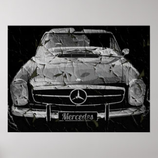 Póster Black Grunge Mercedes poster por N.P.