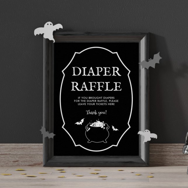 Póster Black Halloween Goth Baby Shower Diaper Raffle (Subido por el creador)