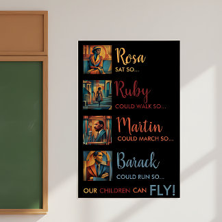 Póster Black History Civil Rights Progress 