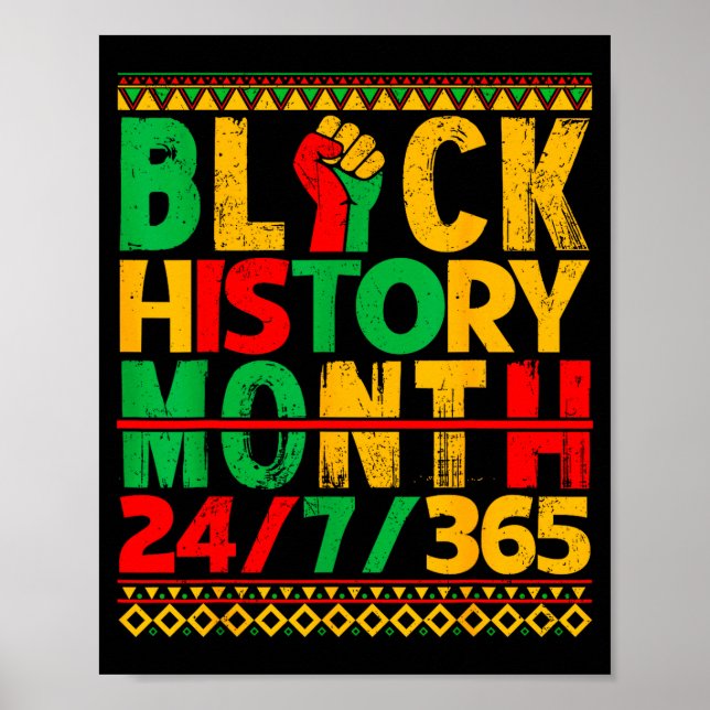 Póster Black History Is American History African Men Wome (Frente)