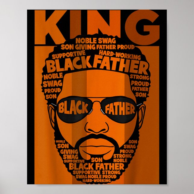 Póster Black History King Father Melanin African American (Frente)