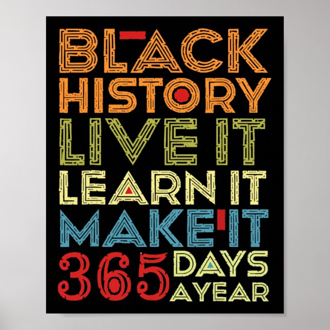 Póster Black History Month 2025 Live It Learn It Make (Frente)