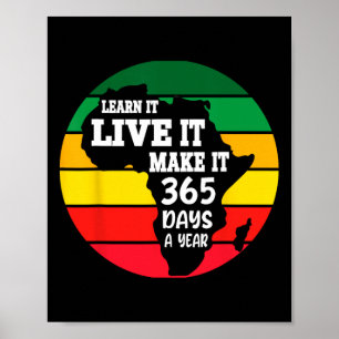 Póster Black History Month 2025 Live It Learn It Make