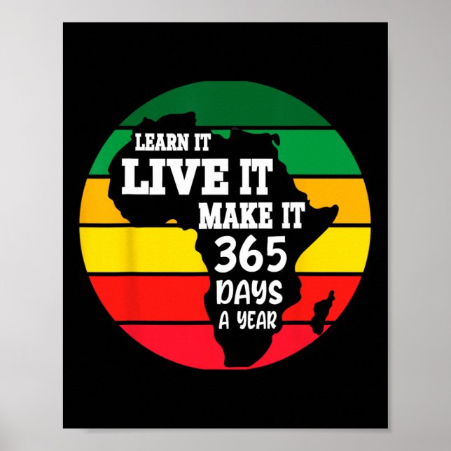 Póster Black History Month 2025 Live It Learn It Make (Frente)
