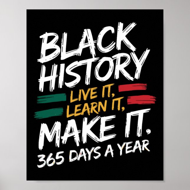 Póster Black History Month 2025 Live It Learn It Make (Frente)