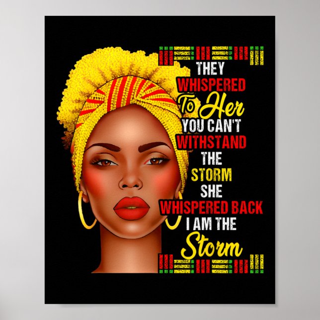 Póster Black History Month Afro Black Women Girls I'm The (Frente)