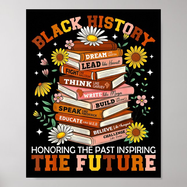 Póster Black History Month Black Leaders African American (Frente)
