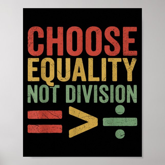 Póster Black History Month Equality Greater Than Division (Frente)