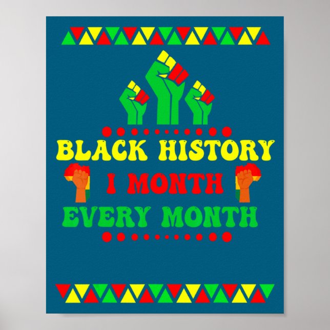 Póster Black History Month Every Month  (Frente)