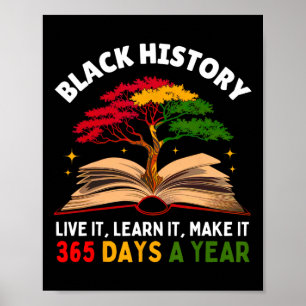 Póster Black History Month Live It Aprende It Make It 365