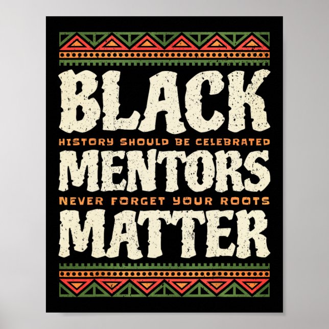 Póster Black History Month Mentors Problem African Americ (Frente)