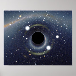 Póster Black Hole Einstein Ring NASA