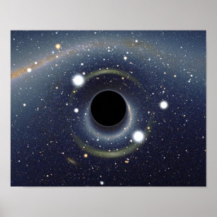 Póster Black Hole Einstein Ring NASA