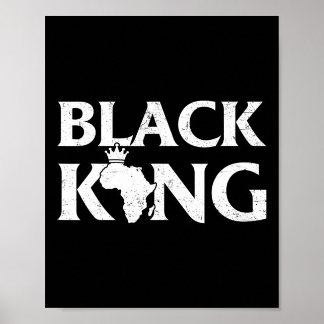 Póster Black King African Map Black Pride Melanin Kids Me (Frente)