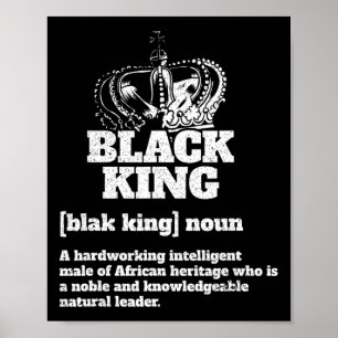 Póster Black King Definition Orgullo afroamericano negro