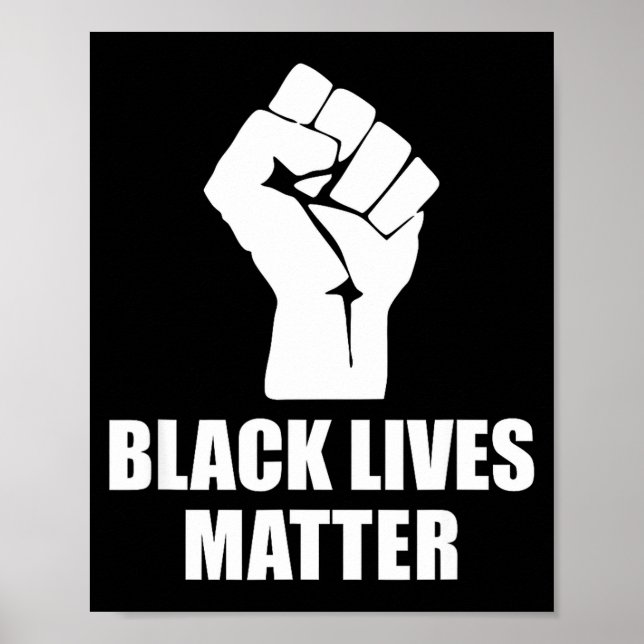 Póster Black Lives Blm Human Rights Black History Month  (Frente)
