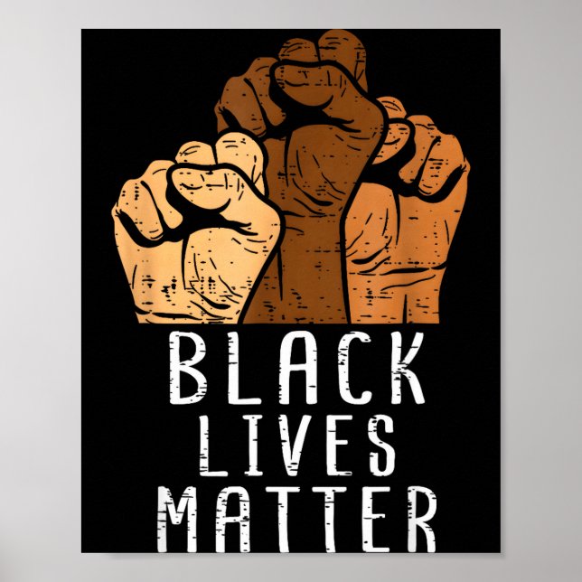 Póster Black Lives Blm Human Rights Black History Month  (Frente)