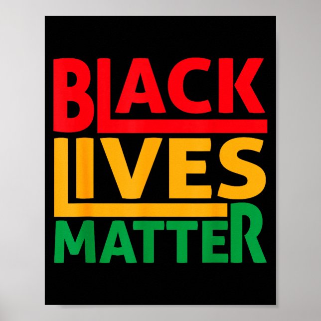 Póster Black Lives Blm Human Rights Black History Month  (Frente)