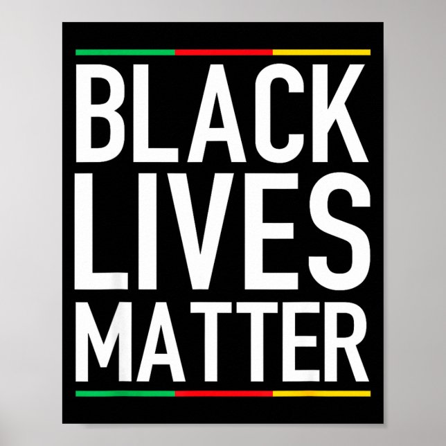 Póster Black Lives Blm Human Rights Black History Month  (Frente)