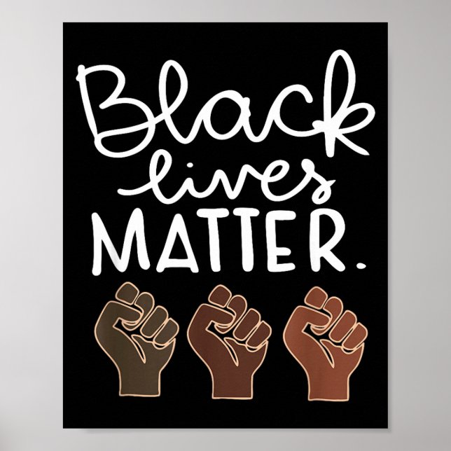 Póster Black Lives Blm Human Rights Black History Month  (Frente)