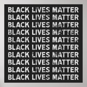 Póster Black Lives Matter repeating text block