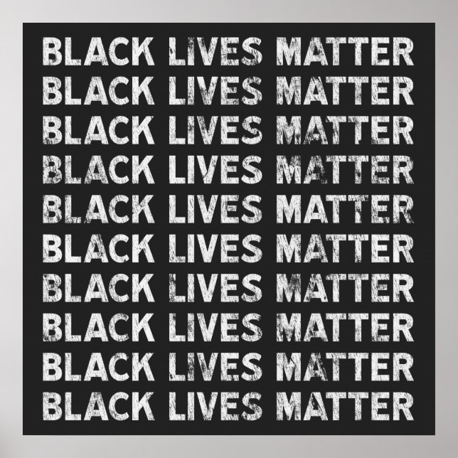 Póster Black Lives Matter repeating text block (Frente)