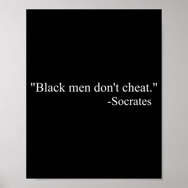 Póster Black Men Dont Chea Socrates  (Frente)