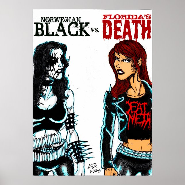 Póster Black Metal Vs. Death Metal (Frente)