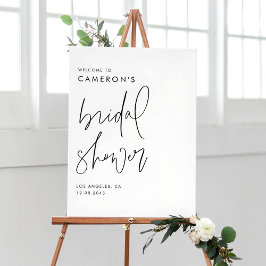 Póster Black Modern Handwritten Script Bridal Shower